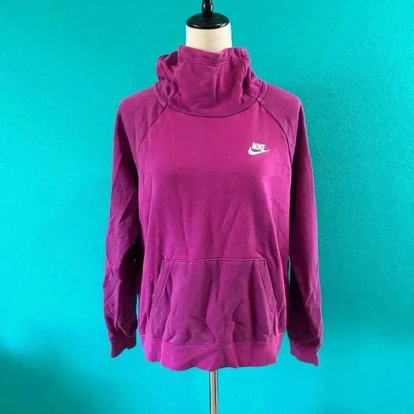 Nike Tops - Nike Pink Raglan Pullover Hoodie Athleisure Sports Workout Running Size M